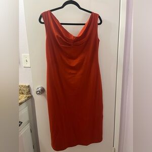 Gorgeous NWT Banana Republic Flat Red/Tint of Orange  Dress Size Large
